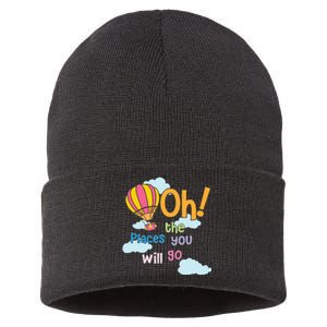 Hot Air Balloon Oh The Places You’Ll Go When You Read Sustainable Knit Beanie