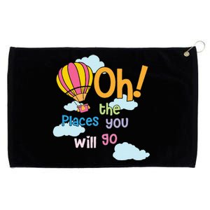 Hot Air Balloon Oh The Places You’Ll Go When You Read Grommeted Golf Towel