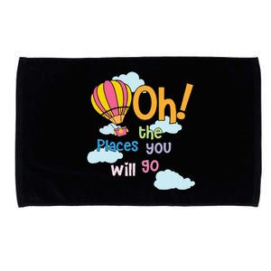 Hot Air Balloon Oh The Places You’Ll Go When You Read Microfiber Hand Towel