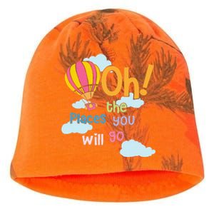 Hot Air Balloon Oh The Places You’Ll Go When You Read Kati - Camo Knit Beanie