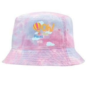 Hot Air Balloon Oh The Places You’Ll Go When You Read Tie-Dyed Bucket Hat