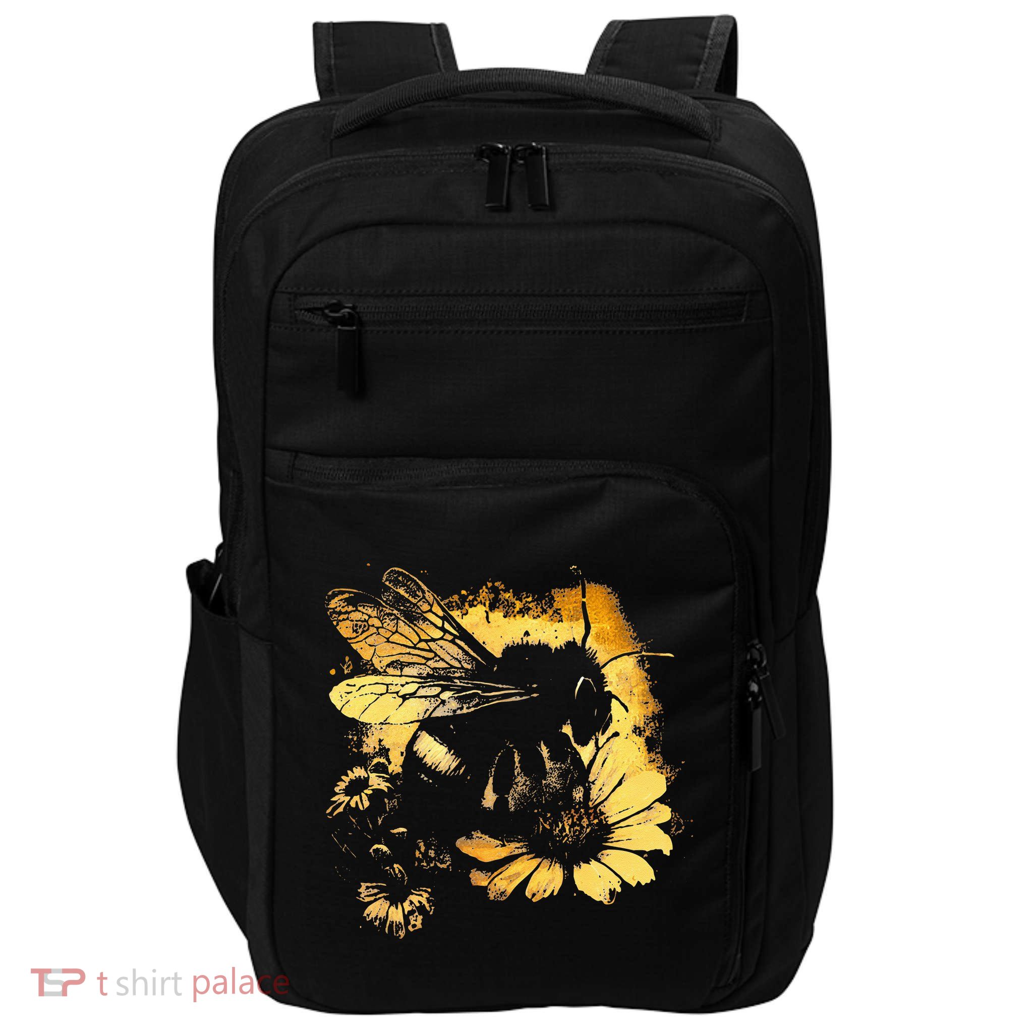 Honeybee And Bumble Bee For American Hive Beekeepers Impact Tech Backpack