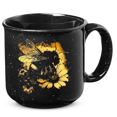 Honeybee And Bumble Bee For American Hive Beekeepers 15oz Campfire Ceramic Mug
