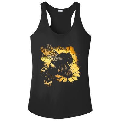 Honeybee And Bumble Bee For American Hive Beekeepers Ladies PosiCharge Competitor Racerback Tank