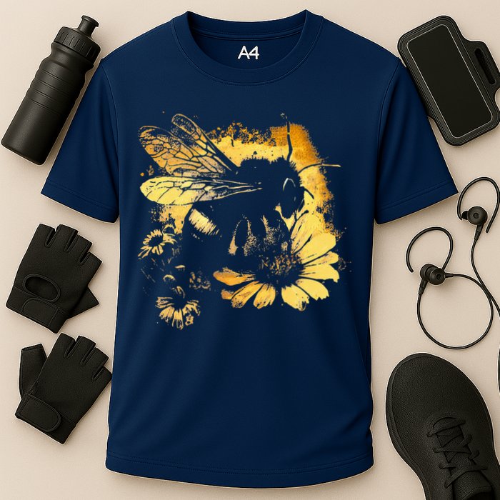 Honeybee And Bumble Bee For American Hive Beekeepers Cooling Performance Crew T-Shirt