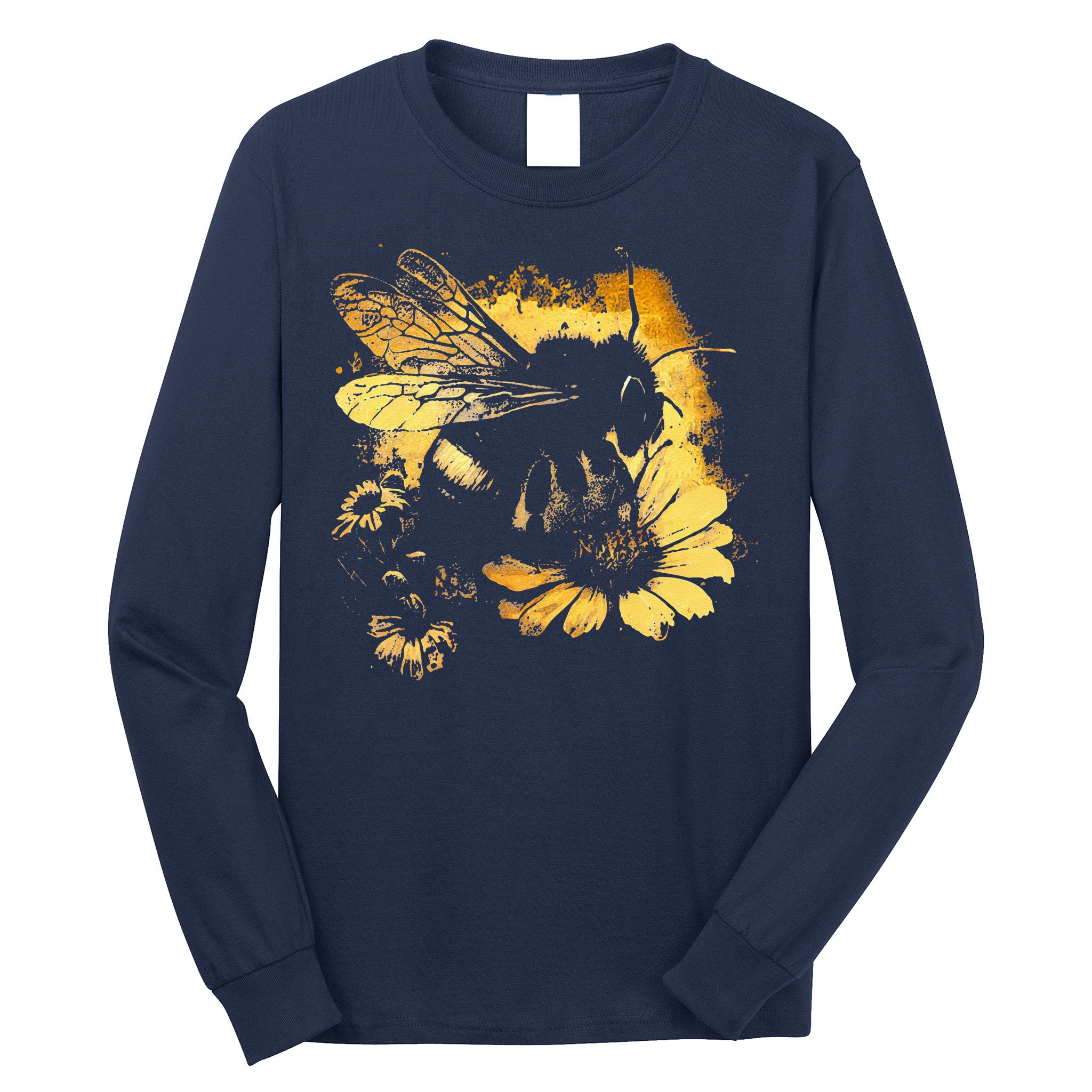Honeybee And Bumble Bee For American Hive Beekeepers Long Sleeve Shirt