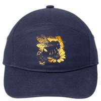 Honeybee And Bumble Bee For American Hive Beekeepers 7-Panel Snapback Hat
