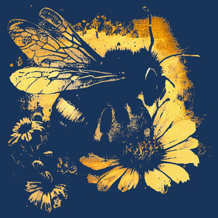 Honeybee And Bumble Bee For American Hive Beekeepers Drawstring Bag