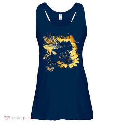 Honeybee And Bumble Bee For American Hive Beekeepers Ladies Essential Flowy Tank