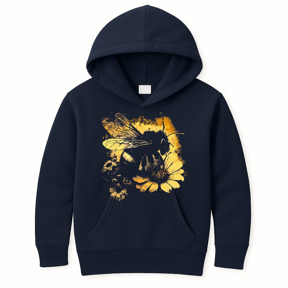 Honeybee And Bumble Bee For American Hive Beekeepers Kids Hoodie
