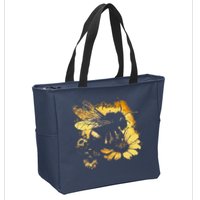 Honeybee And Bumble Bee For American Hive Beekeepers Zip Tote Bag