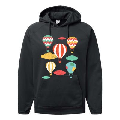 Hot Air Balloon Balloonist Hot Air Balloon Ride Performance Fleece Hoodie