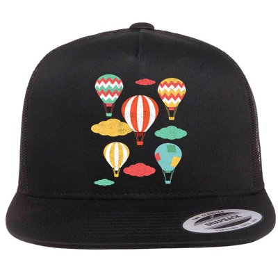 Hot Air Balloon Balloonist Hot Air Balloon Ride Flat Bill Trucker Hat
