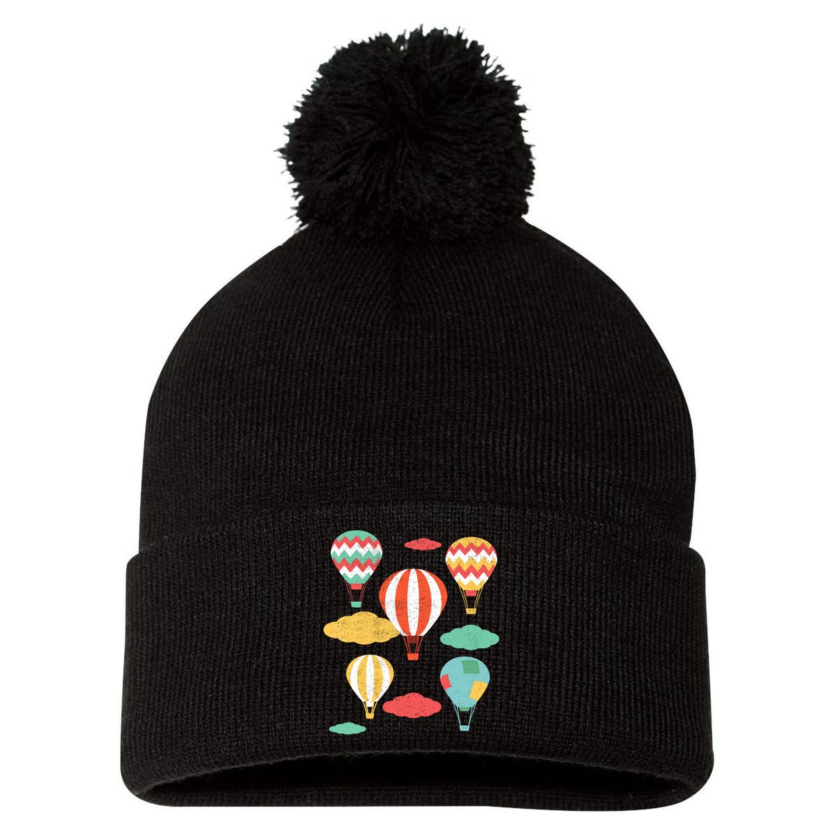 Hot Air Balloon Balloonist Hot Air Balloon Ride Pom Pom 12in Knit Beanie