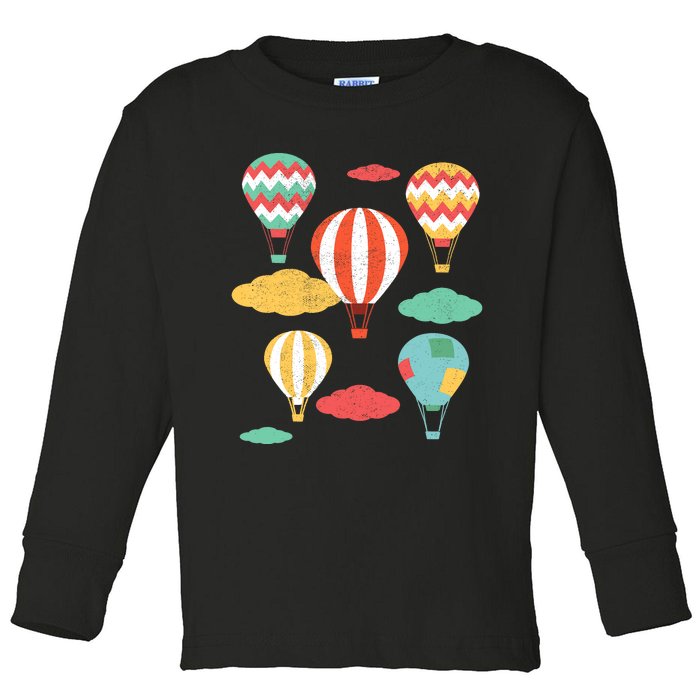 Hot Air Balloon Balloonist Hot Air Balloon Ride Toddler Long Sleeve Shirt