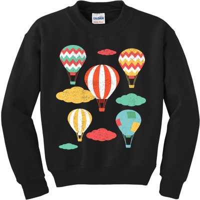 Hot Air Balloon Balloonist Hot Air Balloon Ride Kids Sweatshirt