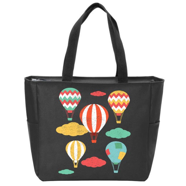 Hot Air Balloon Balloonist Hot Air Balloon Ride Zip Tote Bag