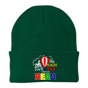 Hot Air Balloon Oh The Places You’Ll Go When You Read Knit Cap Winter Beanie