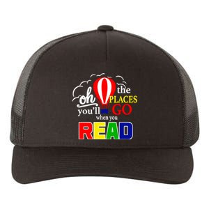 Hot Air Balloon Oh The Places You’Ll Go When You Read Yupoong Adult 5-Panel Trucker Hat