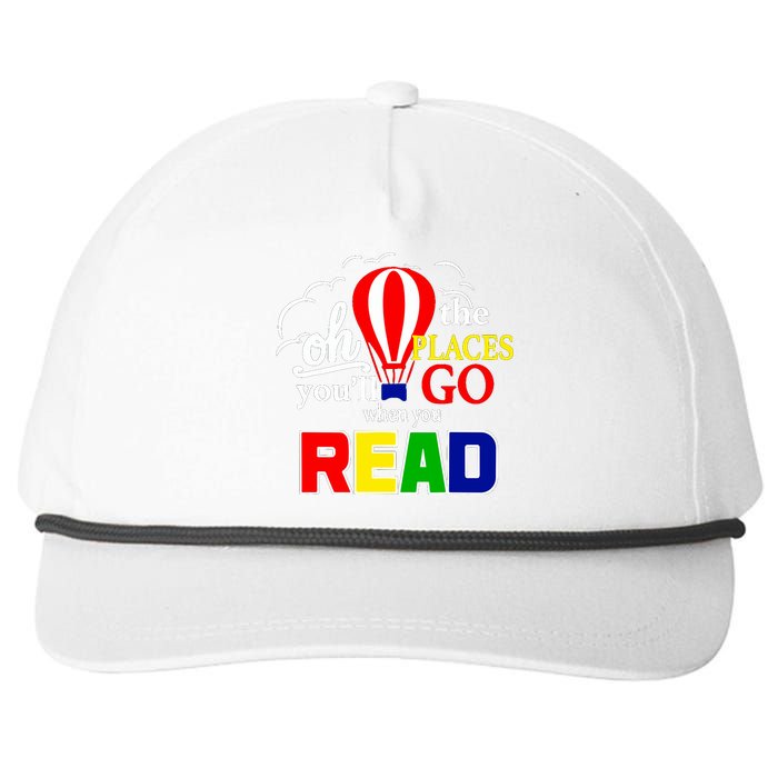 Hot Air Balloon Oh The Places You’Ll Go When You Read Snapback Five-Panel Rope Hat