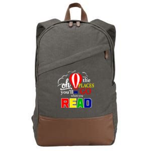 Hot Air Balloon Oh The Places You’Ll Go When You Read Cotton Canvas Backpack