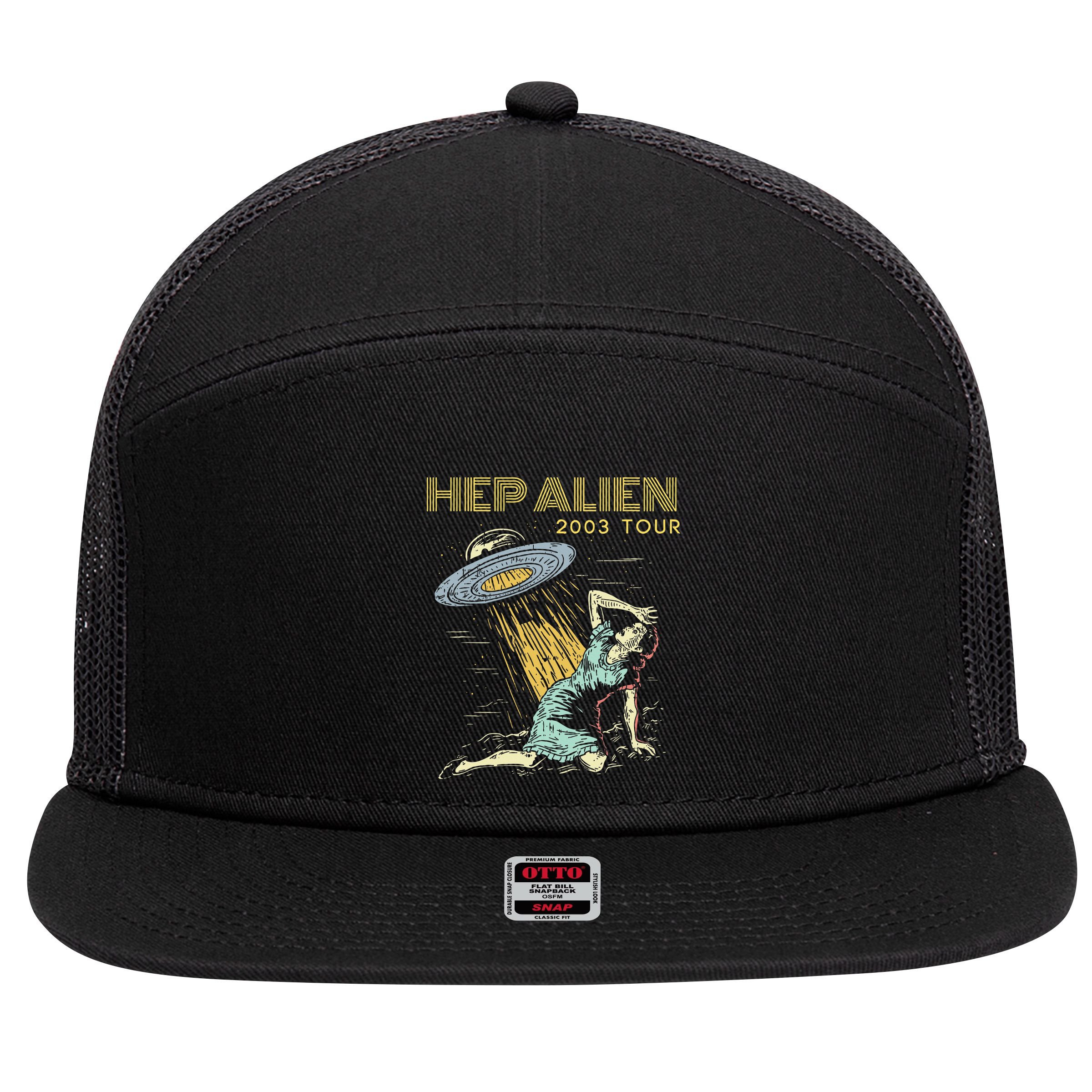 Hep Alien Band Pop Culture 7 Panel Mesh Trucker Snapback Hat
