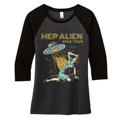 Hep Alien Band Pop Culture Women's Tri-Blend 3/4-Sleeve Raglan Shirt