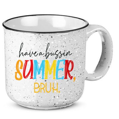 Have A Bussin Summer Bruh Schools Out For Summer Vintage 15oz Campfire Ceramic Mug