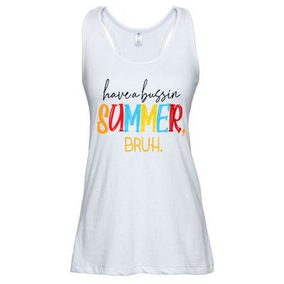 Have A Bussin Summer Bruh Schools Out For Summer Vintage Ladies Essential Flowy Tank