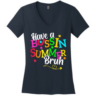 Have A Bussin Summer Bruh Women's V-Neck T-Shirt