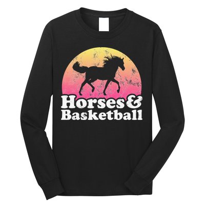 Horse and Basketball  or Horses Long Sleeve Shirt