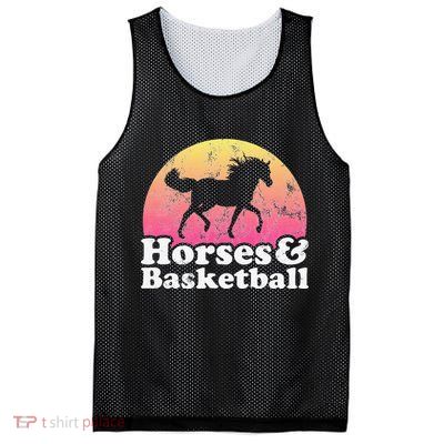 Horse and Basketball  or Horses Mesh Reversible Basketball Jersey Tank
