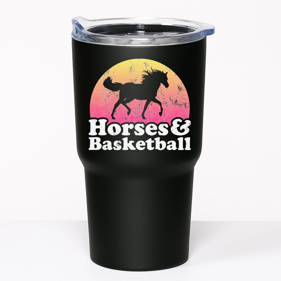 Horse and Basketball  or Horses Tumbler