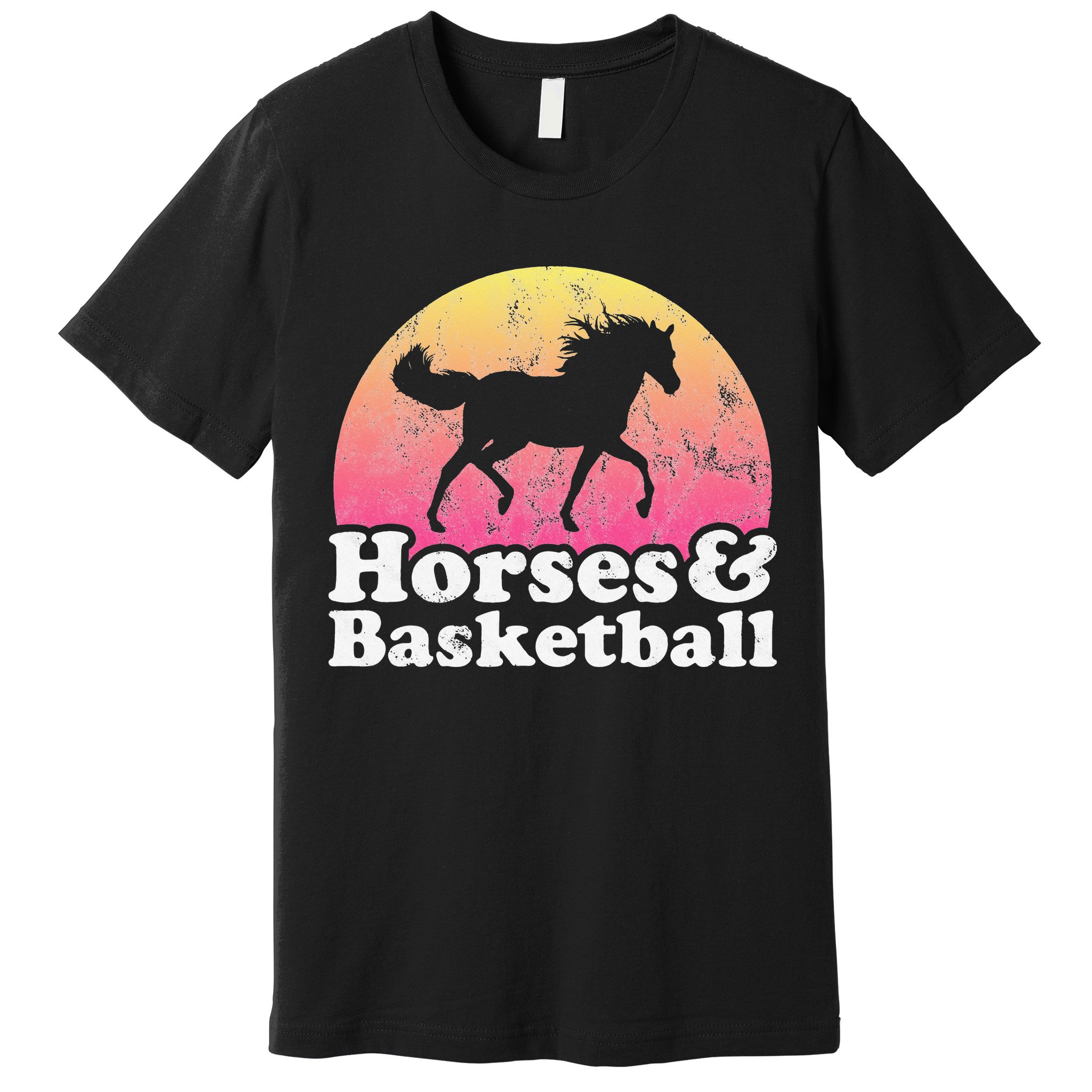 Horse and Basketball  or Horses Premium T-Shirt