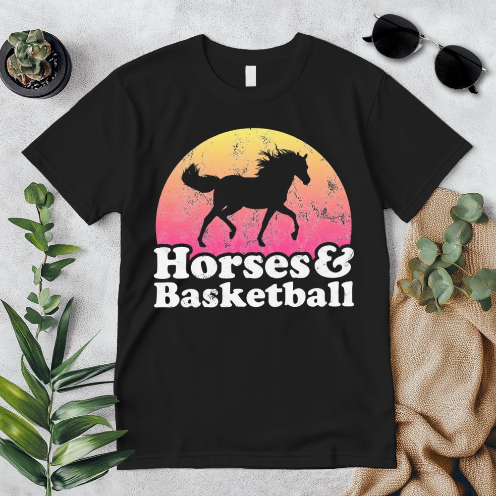 Horse and Basketball  or Horses Premium T-Shirt