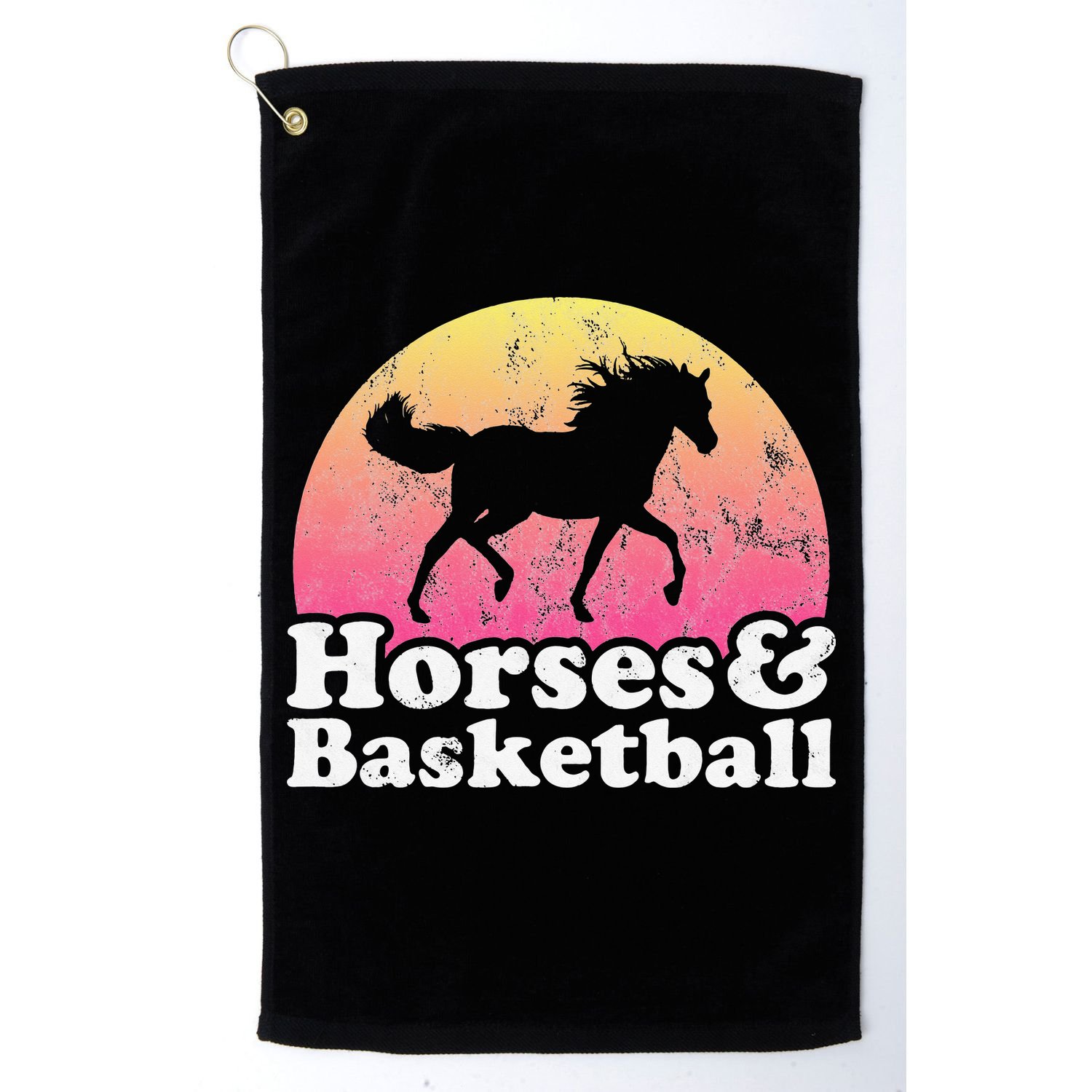 Horse and Basketball  or Horses Golf Towel