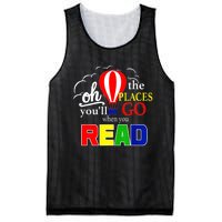 Hot Air Balloon Oh The Places You’Ll Go When You Read Mesh Reversible Basketball Jersey Tank