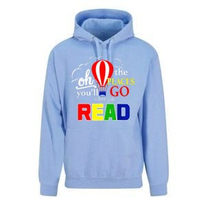 Hot Air Balloon Oh The Places You’Ll Go When You Read Unisex Surf Hoodie