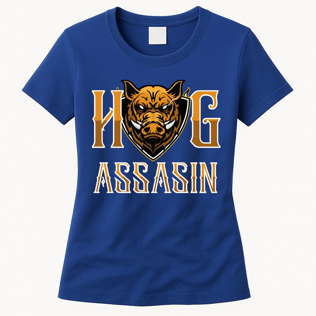 Hog And Boar Assasin Animal Hunter Hog Gift Womens T-Shirt