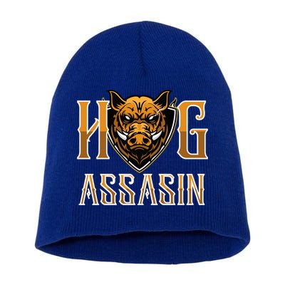 Hog And Boar Assasin Animal Hunter Hog Gift Short Acrylic Beanie