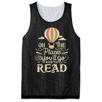 Hot Air Balloon Oh The Places You’Ll Go When You Read Mesh Reversible Basketball Jersey Tank