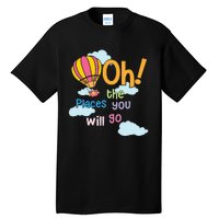 Hot Air Balloon Oh The Places You’Ll Go When You Read Tall T-Shirt