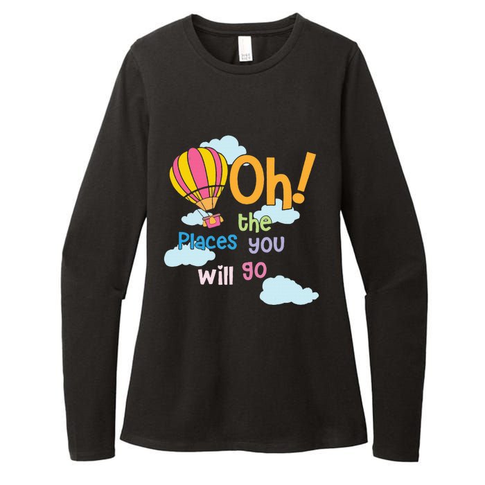 Hot Air Balloon Oh The Places You’Ll Go When You Read Womens CVC Long Sleeve Shirt