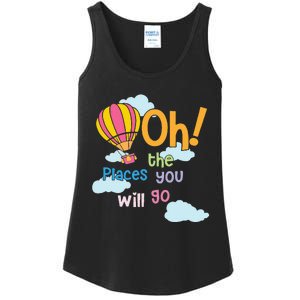 Hot Air Balloon Oh The Places You’Ll Go When You Read Ladies Essential Tank