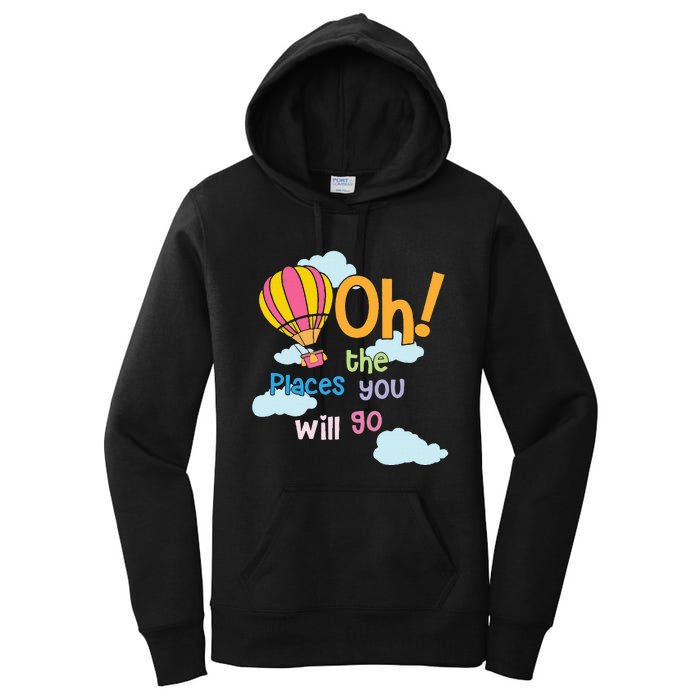 Hot Air Balloon Oh The Places You’Ll Go When You Read Women's Pullover Hoodie