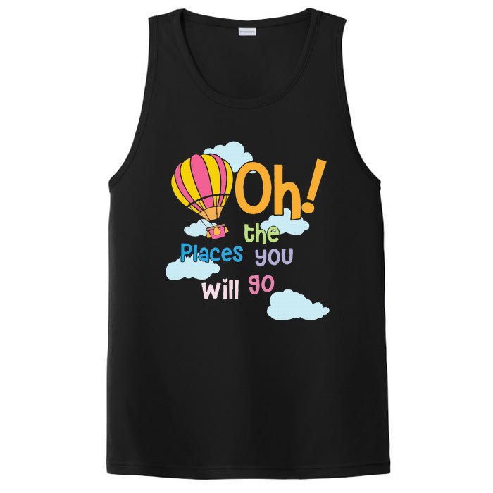 Hot Air Balloon Oh The Places You’Ll Go When You Read PosiCharge Competitor Tank