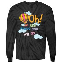 Hot Air Balloon Oh The Places You’Ll Go When You Read Tie-Dye Long Sleeve Shirt