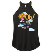 Hot Air Balloon Oh The Places You’Ll Go When You Read Women's Perfect Tri Rocker Tank