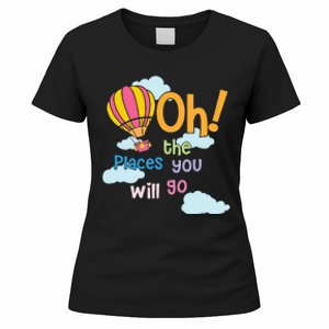 Hot Air Balloon Oh The Places You’Ll Go When You Read Women's T-Shirt