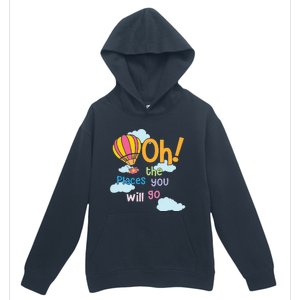 Hot Air Balloon Oh The Places You’Ll Go When You Read Urban Pullover Hoodie